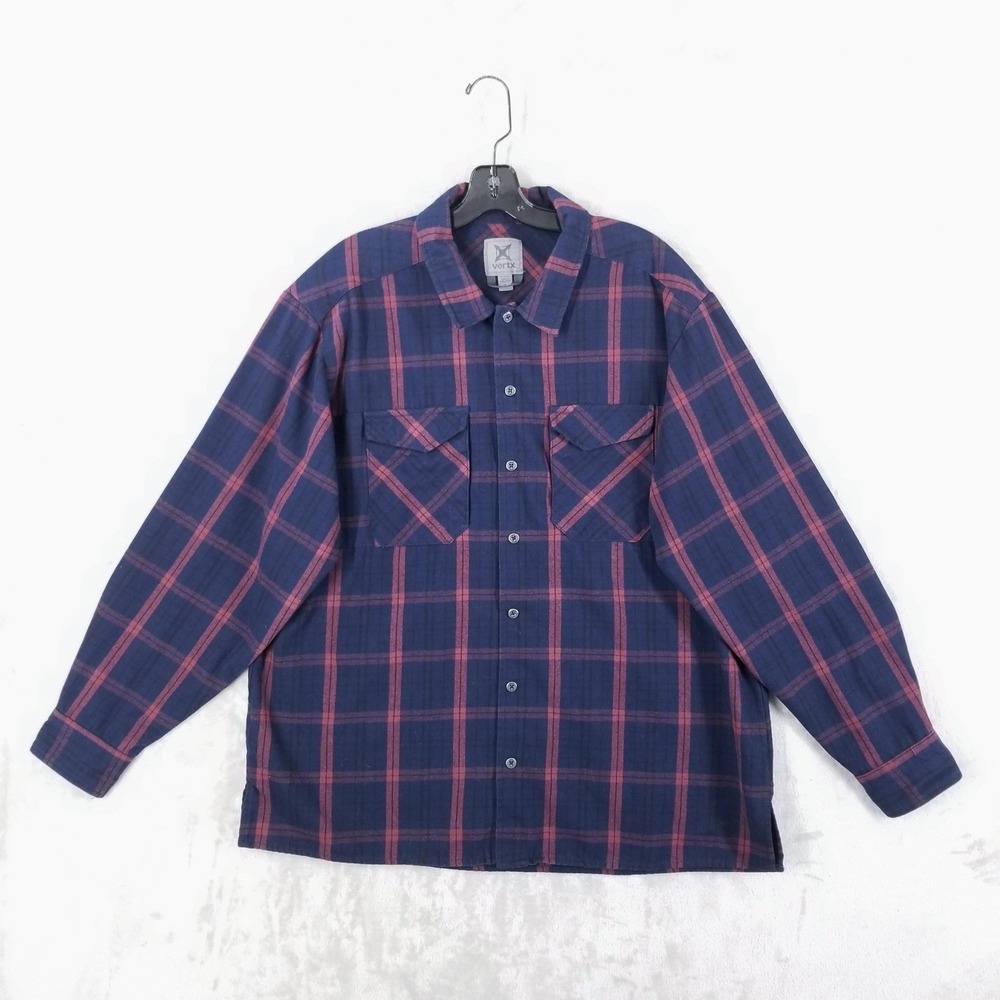 Vertx Flannel Shirt Mens XL Canyon River Plaid Long Sleeve Button Up Tactical